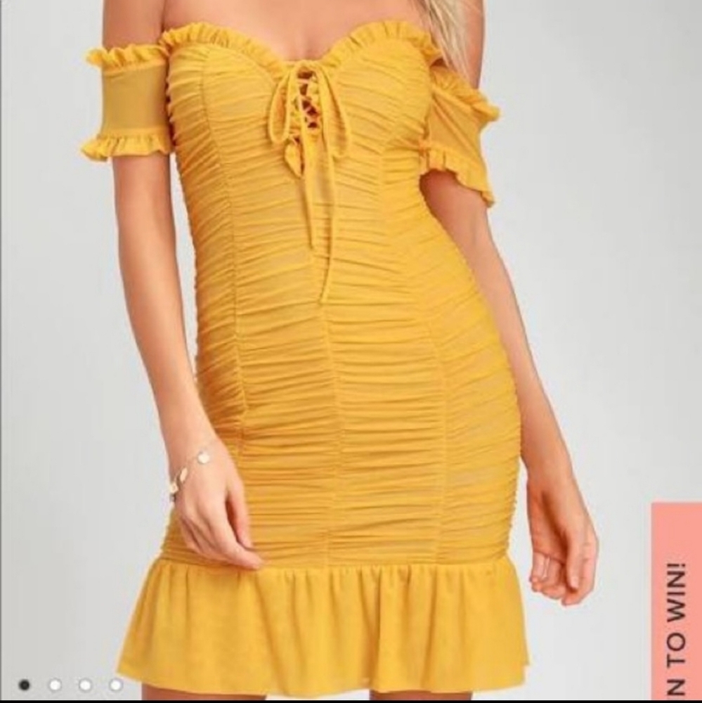 Lulu's Off shoulder mini dress